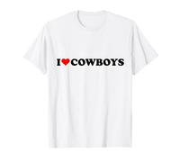 I Love Cowboys Cuore Rosso Maglietta