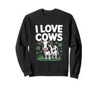 I Love Cows Cute Mucca Grafica Felpa