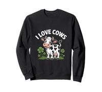 I Love Cows, simpatico animale bovino divertente Felpa