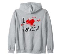 I Love Cracovia Polonia Cuore Polacco Souvenir Felpa con Cappuccio