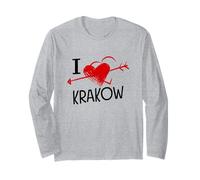 I Love Cracovia Polonia Cuore Polacco Souvenir Maglia a Manica