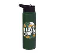 I Love Crafts - Appassionato di birra e luppolo Stainless Steel Insulated Water Bottle