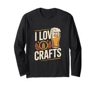 I Love Crafts Birra Amante Birra Hoppy Brew Maglia a Manica