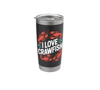 I Love Crawfish Seafood Amante Divertimento Bicchiere termico in acciaio inox doppia parete