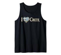 I Love Creta Bandiera Grecia Heart Island Pride Design Canotta