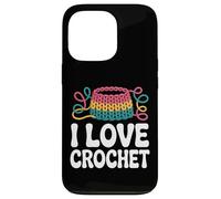 I Love Crochet Yarn Craft Hobby Passion Custodia per iPhone 13 Pro