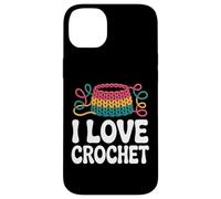 I Love Crochet Yarn Craft Hobby Passion Custodia per iPhone 14 Plus