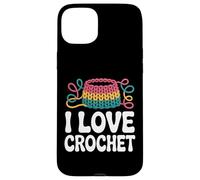 I Love Crochet Yarn Craft Hobby Passion Custodia per iPhone 15 Plus