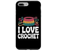 I Love Crochet Yarn Craft Hobby Passion Custodia per iPhone 7 Plus/8 Plus