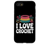 I Love Crochet Yarn Craft Hobby Passion Custodia per iPhone SE (2020) / 7/8