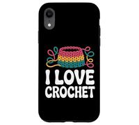 I Love Crochet Yarn Craft Hobby Passion Custodia per iPhone XR