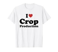 I Love Crop Production Funny Humor Retro Maglietta