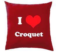 I Love Croquet - Cuscino - Giocatore Equipment Sport Set Gioco Giardino