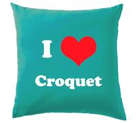I Love Croquet - Cuscino - Giocatore Equipment Sport Set Gioco Giardino