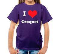 I Love Croquet - T-Shirt - Player Equipment Sport Set Gioco da Giardino