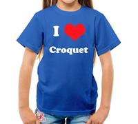 I Love Croquet - T-Shirt - Player Equipment Sport Set Gioco da Giardino