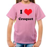 I Love Croquet - T-Shirt - Player Equipment Sport Set Gioco da Giardino