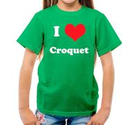 I Love Croquet - T-Shirt - Player Equipment Sport Set Gioco da Giardino
