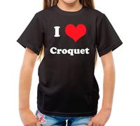 I Love Croquet - T-Shirt - Player Equipment Sport Set Gioco da Giardino