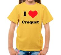 I Love Croquet - T-Shirt - Player Equipment Sport Set Gioco da Giardino