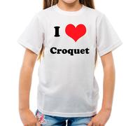 I Love Croquet - T-Shirt - Player Equipment Sport Set Gioco da Giardino