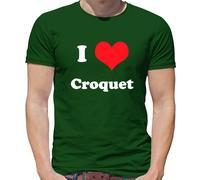 I Love Croquet - T-Shirt - Player Equipment Sport Set Gioco Giardino