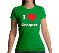 I Love Croquet - T-Shirt - Player Equipment Sport Set Gioco Giardino Da
