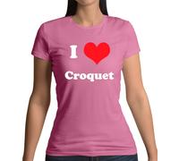 I Love Croquet - T-Shirt - Player Equipment Sport Set Gioco Giardino Da