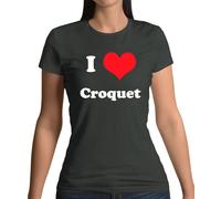 I Love Croquet - T-Shirt - Player Equipment Sport Set Gioco Giardino Da
