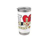 I Love Cruciverba Bicchiere termico in acciaio inox doppia parete