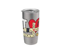 I Love Cruciverba Bicchiere termico in acciaio inox doppia parete