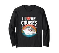 I Love Cruises Nautico Avventura Sogno Maglia a Manica