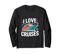 I Love Cruises Ocean Paradise Vacanze Divertimento Maglia a Manica