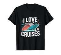 I Love Cruises Ocean Paradise Vacanze Divertimento Maglietta