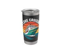 I Love Cruising Tramonto Viaggio Fuga Bicchiere termico in acciaio inox doppia parete