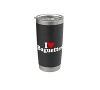 I LOVE CUORE BAGUETTES PANE FRANCESE Bicchiere termico in acciaio inox doppia parete