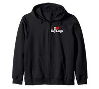 I LOVE CUORE CHIAVE LARGO FLORIDA Felpa con Cappuccio