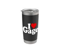 I LOVE CUORE GAGE NOME SU UN TEE Bicchiere termico in acciaio inox doppia parete