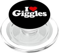 I LOVE CUORE GIGGLES RIDERE UMORISMO PopSockets PopGrip per MagSafe