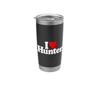 I LOVE CUORE HUNTER NOME SU UN TEE Bicchiere termico in acciaio inox doppia parete