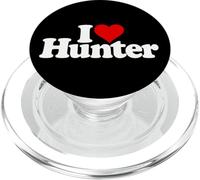 I LOVE CUORE HUNTER NOME SU UN TEE PopSockets PopGrip per MagSafe