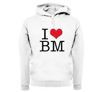 I Love Cuore Iniziali Bm - Adulti Felpa/Maglione - Love Ventola Barry Concerto