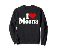 I Love Cuore Moana Nome su Un Tee Felpa