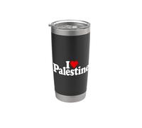 I LOVE CUORE PALESTINA Bicchiere termico in acciaio inox doppia parete