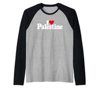 I Love Cuore Palestina Maglia con Maniche Raglan