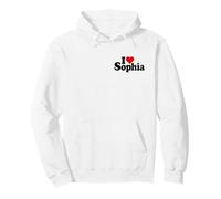 I Love Cuore Sophia Nome su Un Tee Felpa con Cappuccio