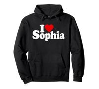 I Love Cuore Sophia Nome su Un Tee Felpa con Cappuccio