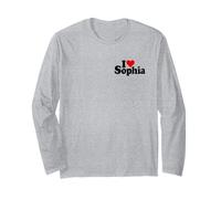 I Love Cuore Sophia Nome su Un Tee Maglia a Manica