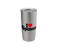 I LOVE CUORE SPENCER NOME SU UN TEE Bicchiere termico in acciaio inox doppia parete