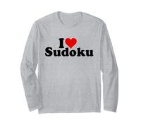 I Love Cuore Sudoku Puzzle Maglia a Manica